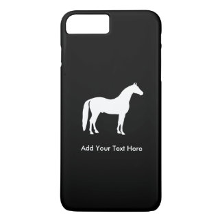 Elegant White Horse Customisable Text iPhone 8 Plus/7 Plus Case