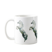 Elegant White Horse Mug