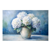 Elegant White Hydrangea Floral Bouquet