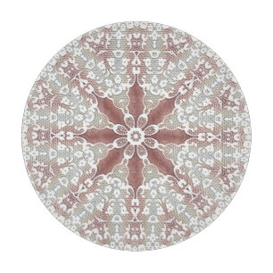 Elegant White Lace Floral Cutting Board