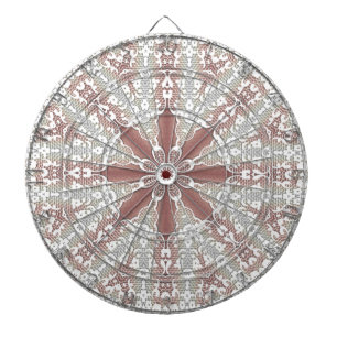 Elegant White Lace Floral Dartboard