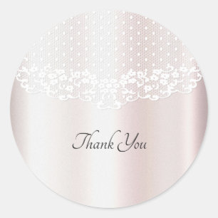 Elegant White Lace Floral Wedding Sticker