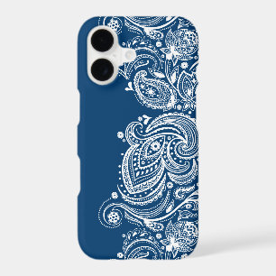 Elegant White Lace On Changeable Blue Background