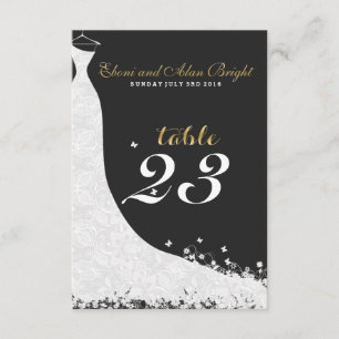 Elegant White Lace Wedding Dress Table 23 Invitation