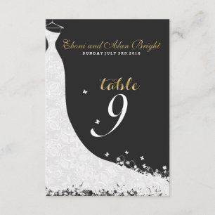 Elegant White Lace Wedding Dress Table 9 Invitation