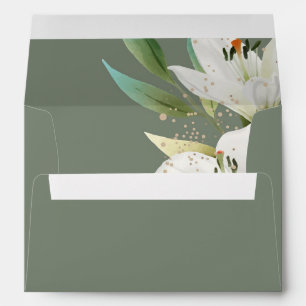 Elegant White Lilies Envelope