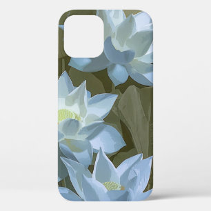 Elegant White Lotus Acrylic Artwork iPhone 12 Pro Case