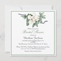 Elegant White Magnolia Blossom Bridal Shower