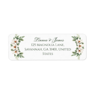 Elegant White Magnolia Winter Wedding Pine Tree