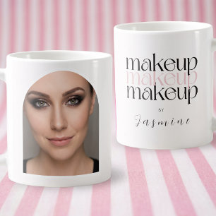 Elegant White Makeup Artist Cute Photo  Coffee Mug