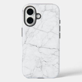 Elegant White Marble  iPhone 16 Case