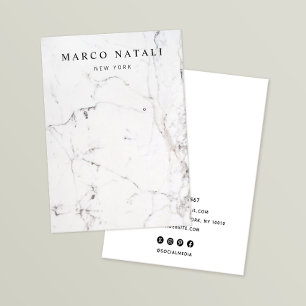 Elegant White Marble Earring Display Card