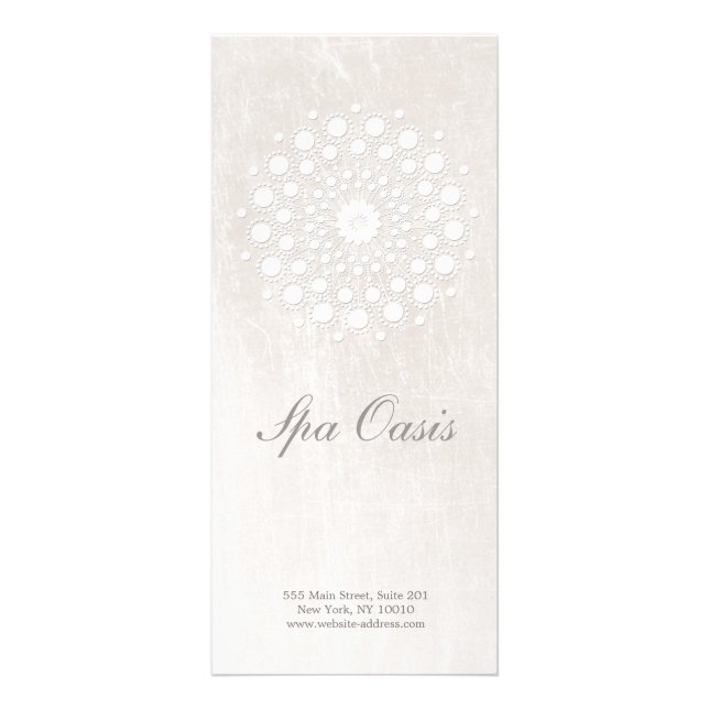 Elegant White Marble  Hair Salon and Spa Menu (Front)