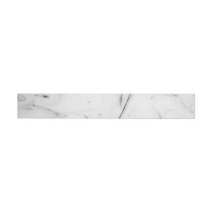 Elegant white marble image wrap around label
