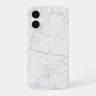 Elegant White Marble  iPhone 16 Case
