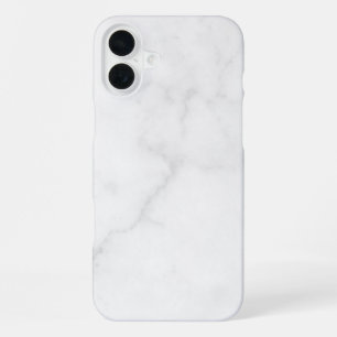 Elegant White Marble iPhone 16 Plus Case