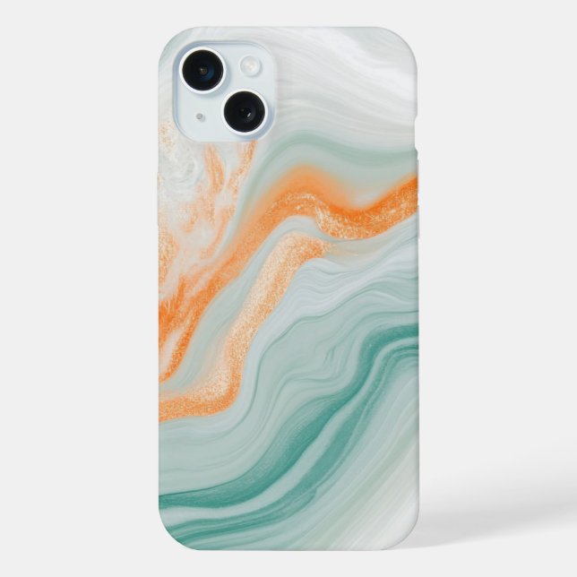 Elegant White Marble Pattern iPhone Case (Back)