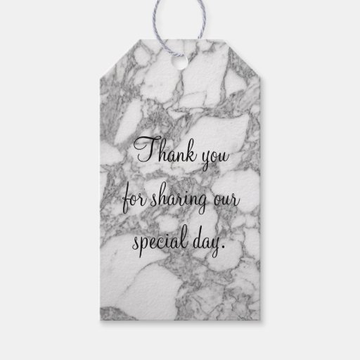 Image of Elegant white marble stone background texture Gift Tags