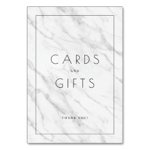 Elegant White Marble Thank You Card