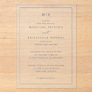 Elegant White Minimalist Invitations