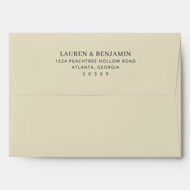 Elegant White Minimalist Typographic Envelope (Back (Top Flap))