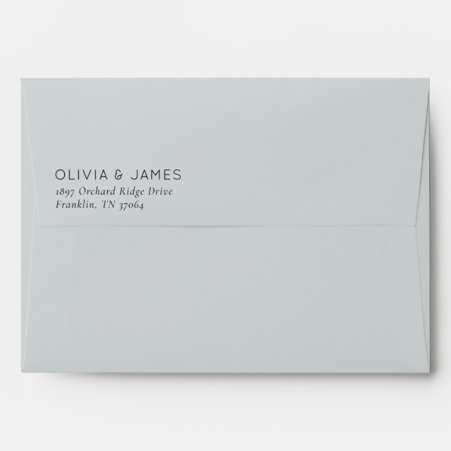 Elegant White Minimalist Typographic Envelope (Back (Top Flap))