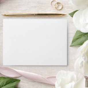 Elegant White Modern Typography Minimalist Wedding Envelope