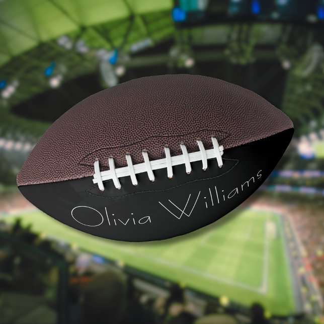 Elegant White Monogram | Stylish Modern Minimalist American Football (Creator Uploaded)
