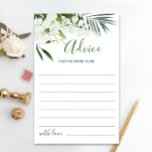 Elegant White Orchids Bohemian Bridal Advice Card<br><div class="desc">Elegant White Orchids Bohemian Bridal Advice Card.
Personalise with the bride to be's name and date of shower. 
For further customisation,  please click the "customise further" link. If you need help,  contact me please.</div>