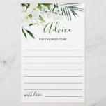 Elegant White Orchids Bohemian Bridal Advice Card<br><div class="desc">Elegant White Orchids Bohemian Bridal Advice Card.
Personalise with the bride to be's name and date of shower. 
For further customisation,  please click the "customise further" link. If you need help,  contact me please.</div>