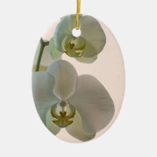 Elegant White Orchids Bridesmaid Thank You Ceramic Tree Decoration