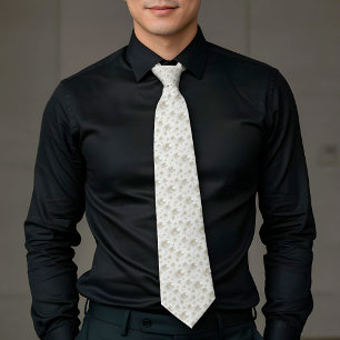 Elegant White Pearls Necktie