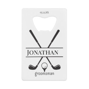 Elegant White Personalised Groomsmen Golf Clubs
