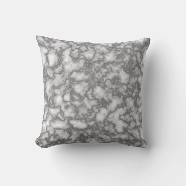 Elegant White Pink Marble Cushion (Front)