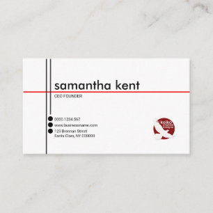 Elegant White Plain Businesswoman CEO Business Card