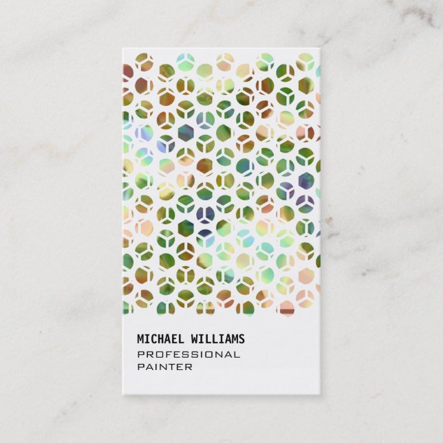 ELEGANT WHITE PROFESSIONAL SIMPLE GOLD METAL BUSINESS CARD (Front)