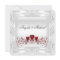 Elegant White Red Hearts Wedding Invitation