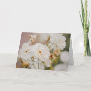 Elegant White Rose Flower Photo Happy Mother's Day Card