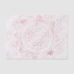 Elegant White Rose Gold Eye Sun Moon Mandala Tissue Paper