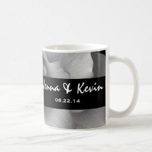 Elegant White Rose Wedding Gift Collection Coffee Mug