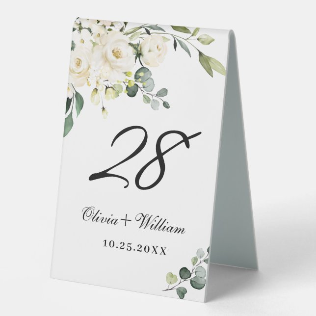 Elegant White Roses Eucalyptus Greenery (Front)