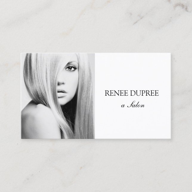 Elegant White Salon Photography Photo Card (Front)