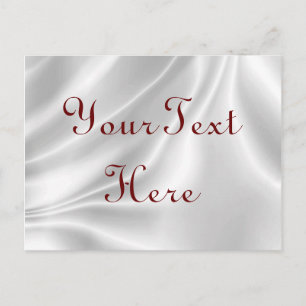 Elegant White Satin Postcards