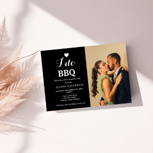 elegant  white script i do bbq engagement party  invitation