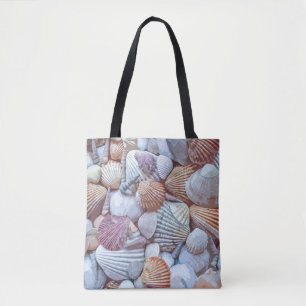 Elegant White Seashells Artwork Tote Bag