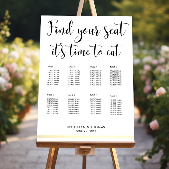 Elegant White Seating Chart Its Time To Eat (Creator Uploaded)