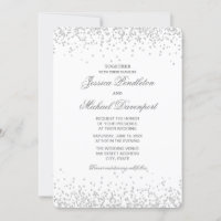 Elegant White Silver Glitter Classic Wedding
