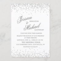 Elegant White Silver Glitter Wedding
