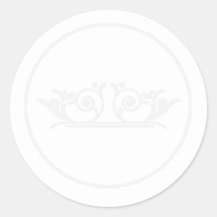 Elegant White/Silver Wedding Envelope Seal