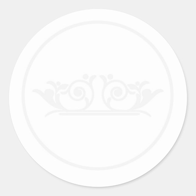 Elegant White/Silver Wedding Envelope Seal (Front)